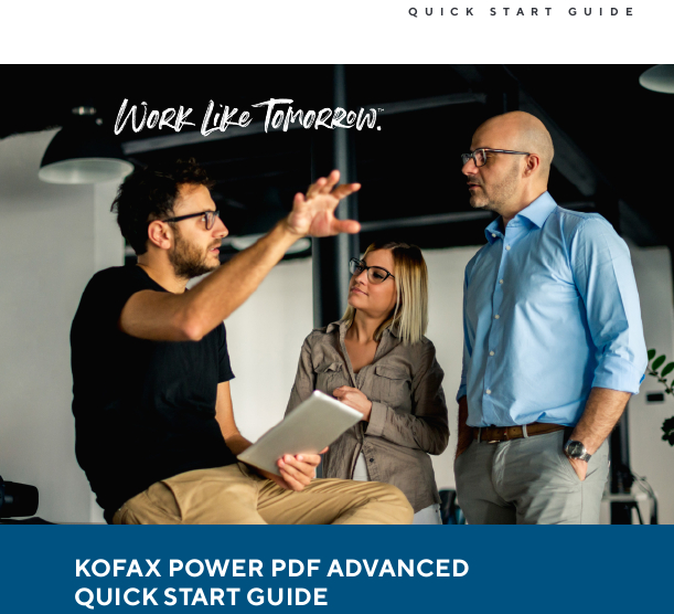 Kofax Power PDF Advanced Quick Start Guide